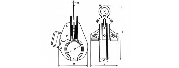 KH型钢管吊铗具尺寸图